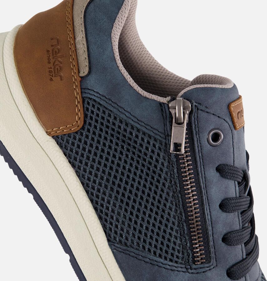 Rieker Sneakers lage schoen vrijetijdsschoen veterschoen met zij-rits - Foto 2