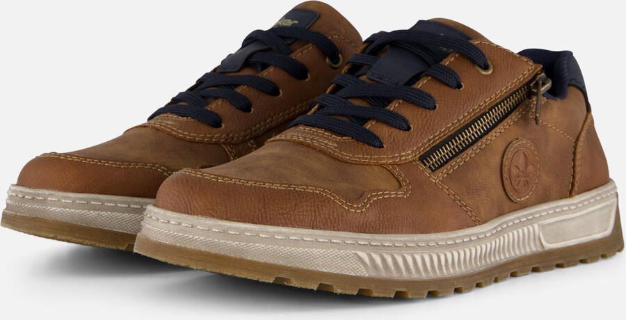 Rieker Sneakers Vrijetijdsschoen halfschoen veterschoen met contrastafwerking