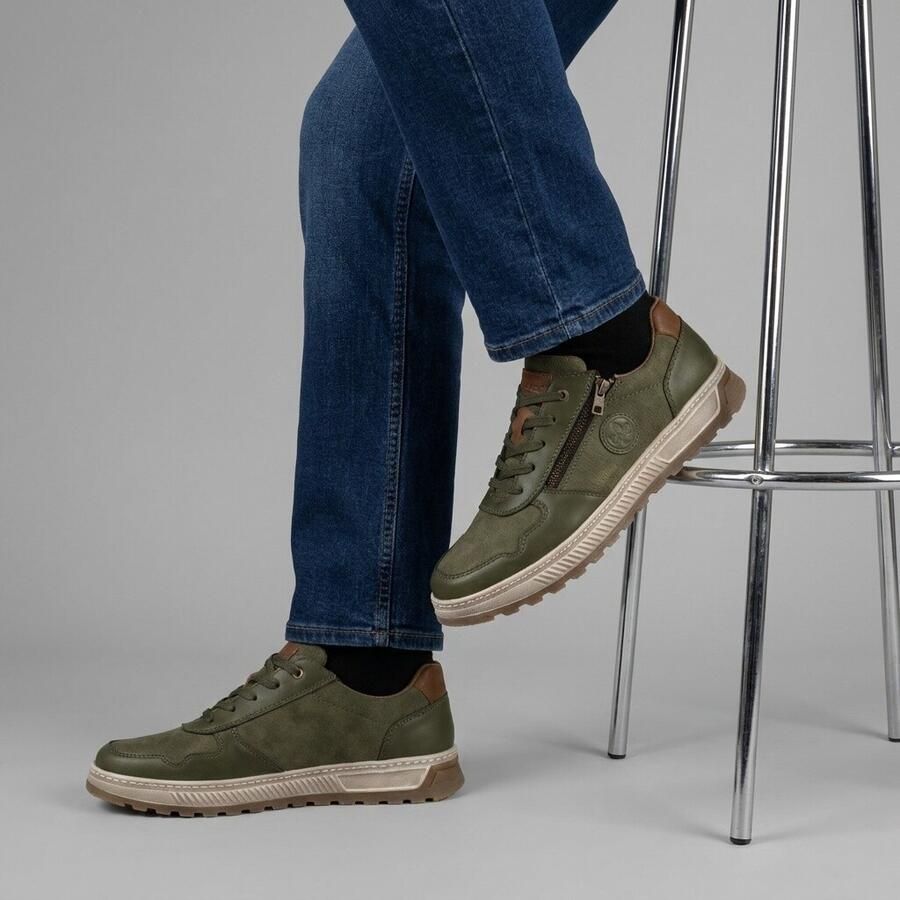 Rieker Sneakers Vrijetijdsschoen halfschoen veterschoen met contrastafwerking