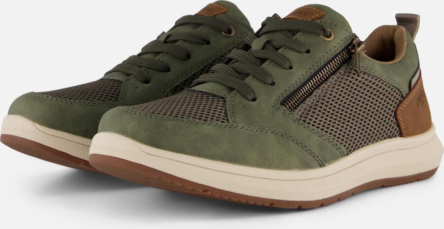 Rieker Sneakers lage schoen vrijetijdsschoen veterschoen met zij-rits