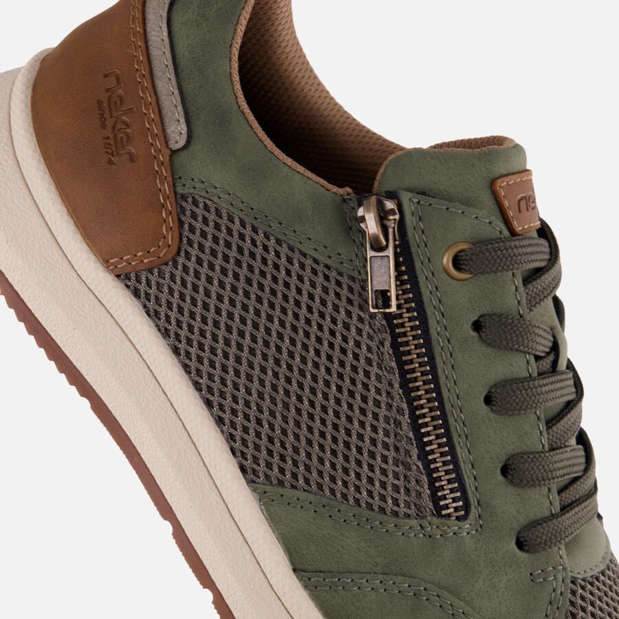 Rieker Sneakers lage schoen vrijetijdsschoen veterschoen met zij-rits - Foto 2