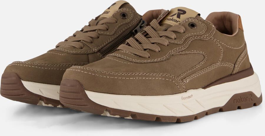 Rieker Sneakers H-leest groen Leer