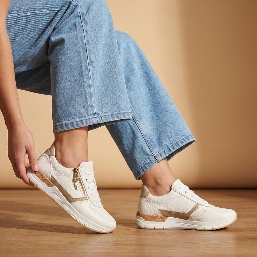 Rieker Sneakers wit Synthetisch Dames