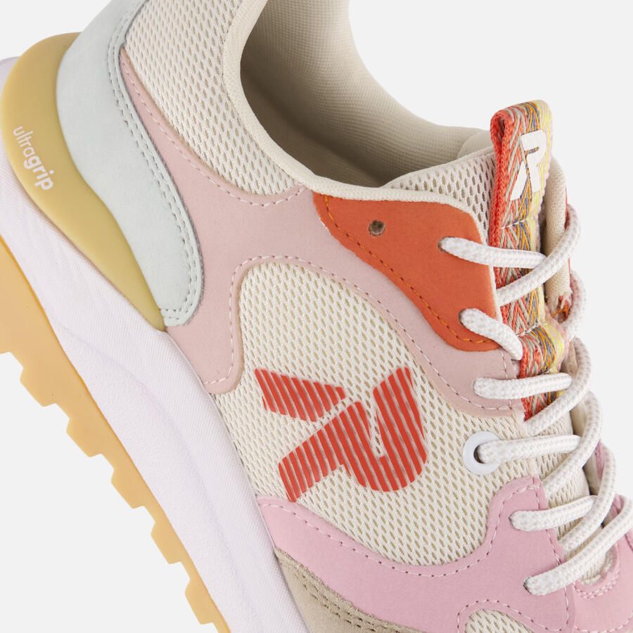 Rieker Sneakers laag smoky blue lichtgrijs rosa wit - Foto 2