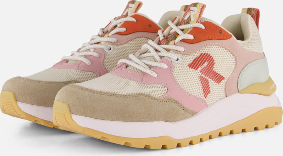 Rieker Sneakers laag smoky blue lichtgrijs rosa wit - Foto 5