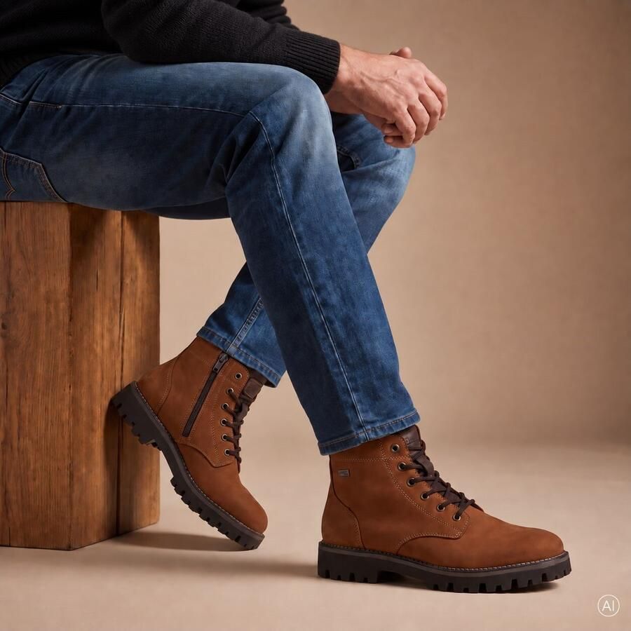 Rieker Tex veterboots bruin Heren