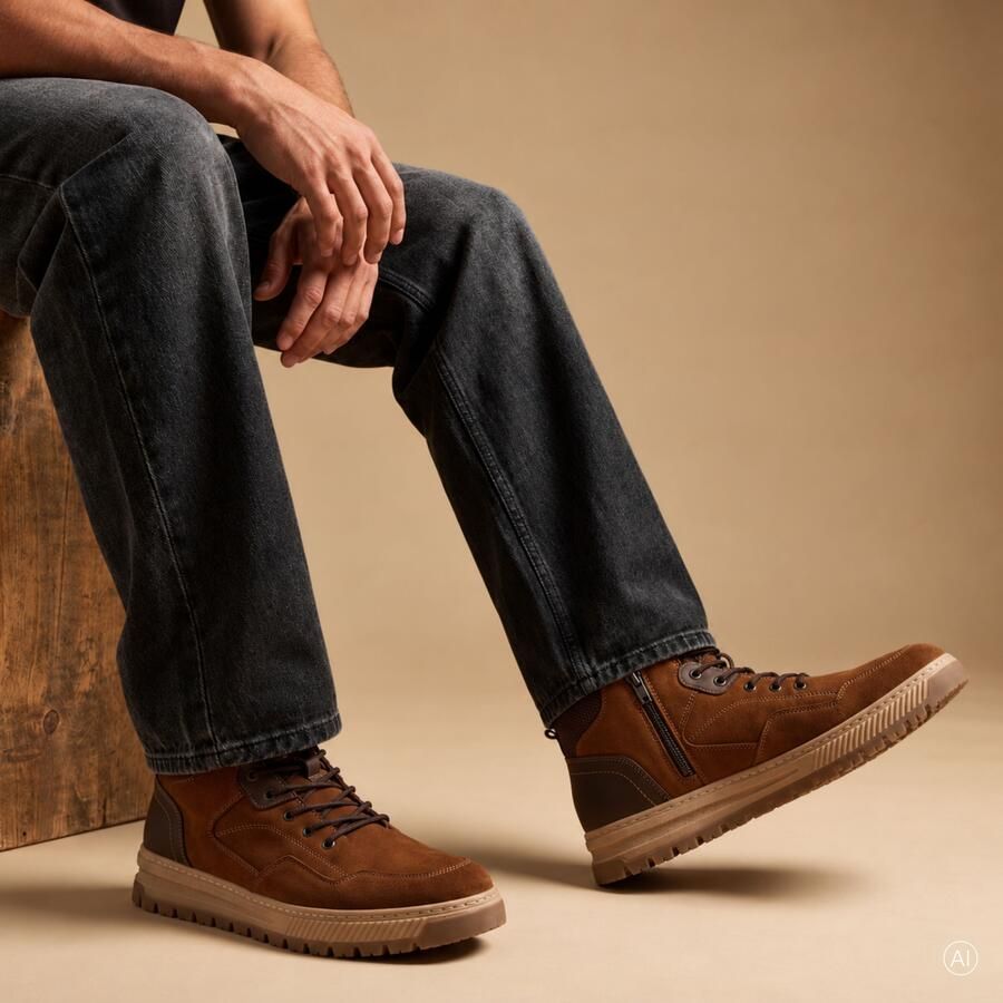 Rieker Enkellaarzen Veterschoenen Hoog