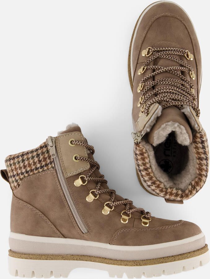 Rieker Dames Y6210 Veterschoenen TEX Plateauzool Beige - Foto 4