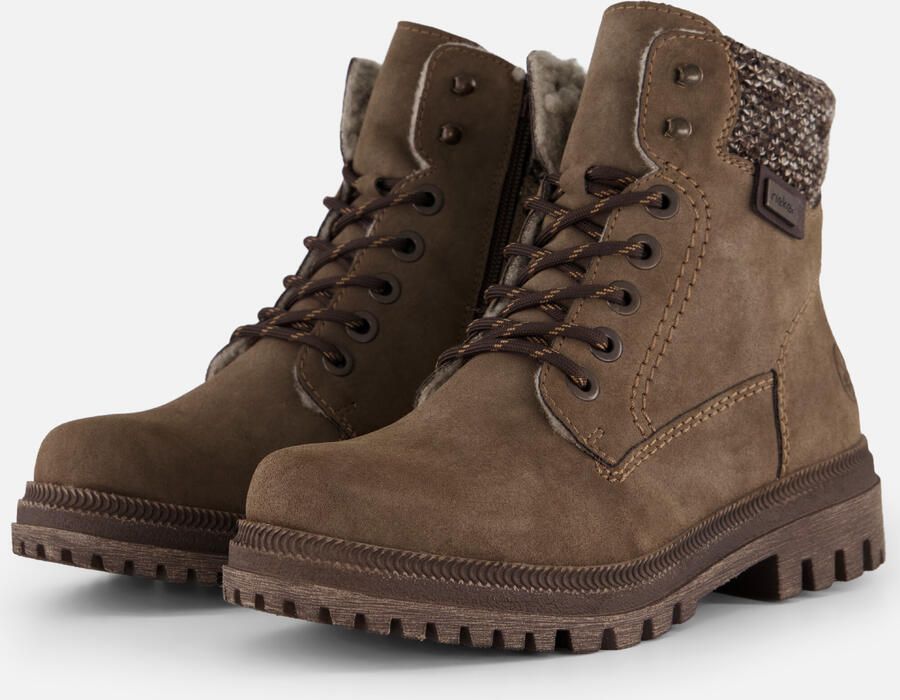 Rieker Dames Y7621 25 Veterlaarzen Warme Voering Bruin