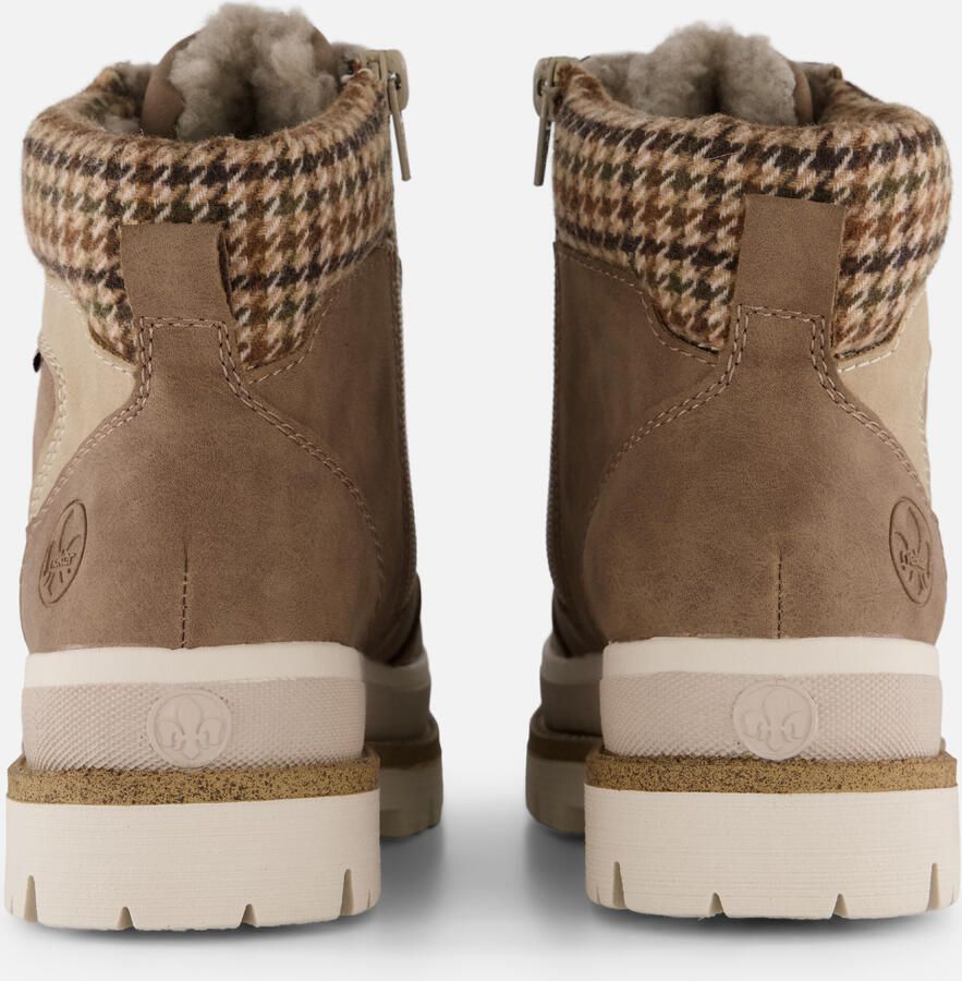Rieker Veterlaarzen beige donkerbeige bruin donkergrijs