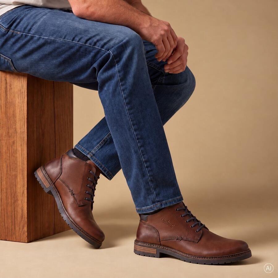 Rieker veterboots bruin