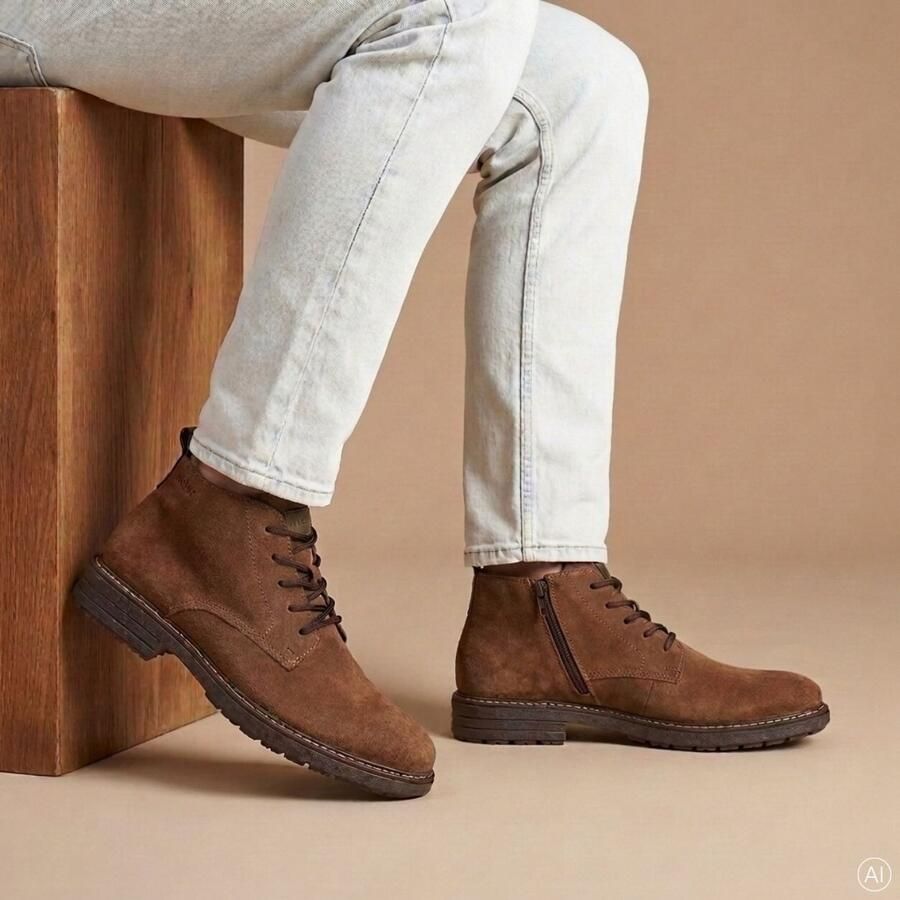 Rieker veterboots cognac
