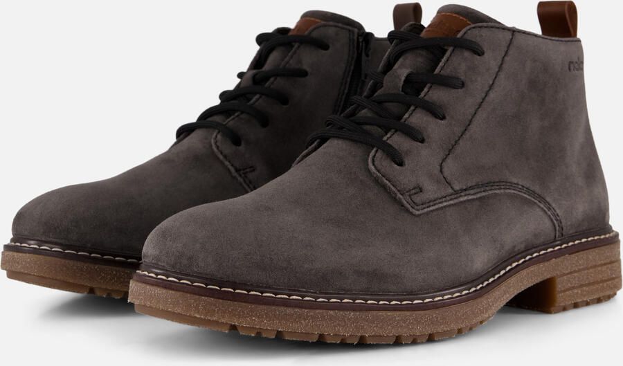 Rieker -art-33106 45-heren-veter rits-grijs-suede - Foto 2