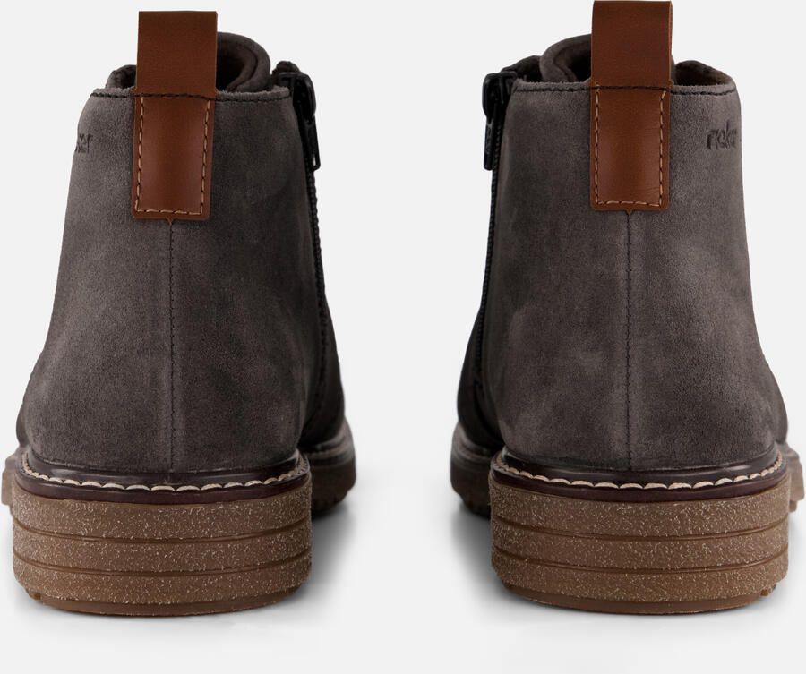 Rieker -art-33106 45-heren-veter rits-grijs-suede - Foto 3