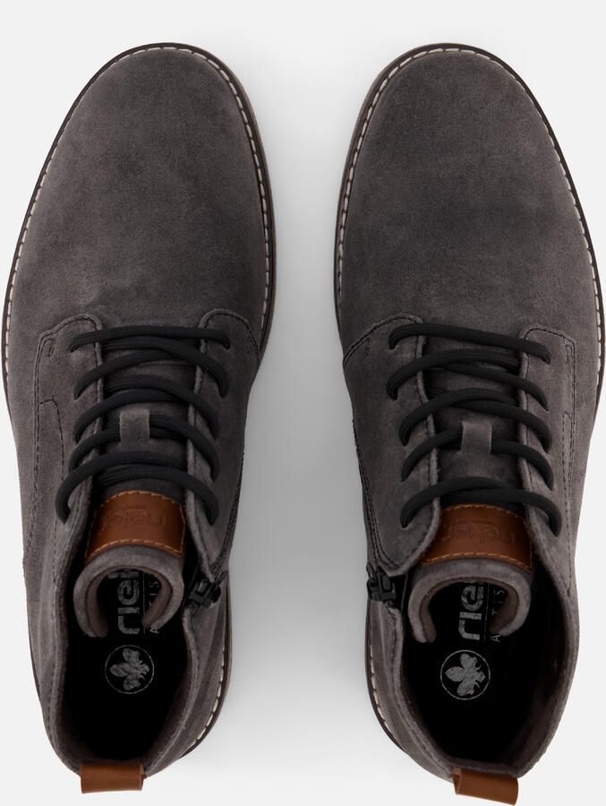 Rieker -art-33106 45-heren-veter rits-grijs-suede - Foto 4