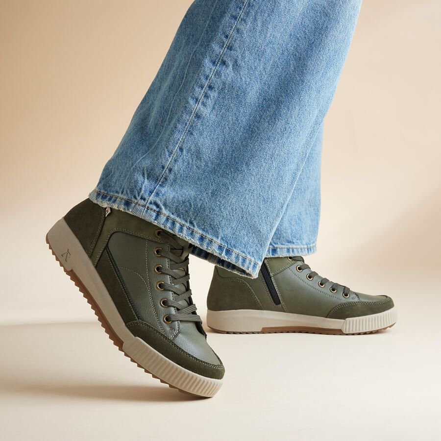 Rieker Veterboots groen Synthetisch - Foto 2