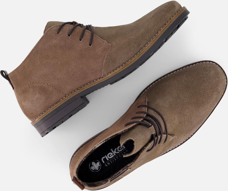 Rieker Veterboots taupe Suede - Foto 3