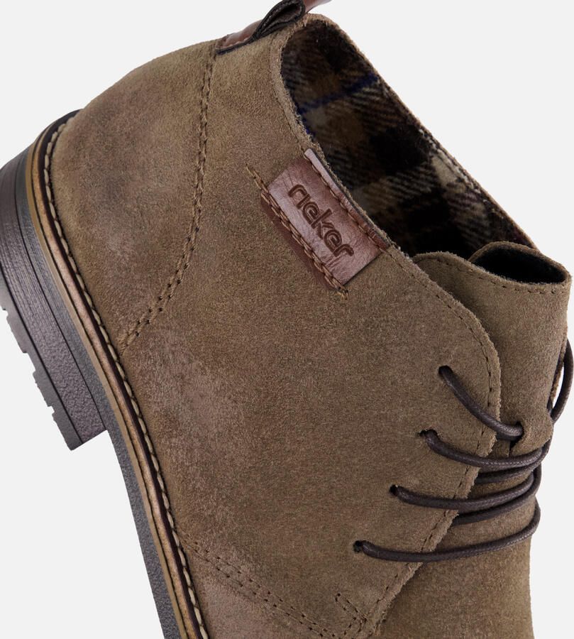 Rieker Veterboots taupe Suede - Foto 2