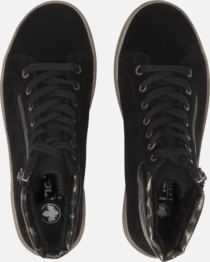 Rieker Veterboot X0709-00 Zwart Nubuck Warm Gevoerd - Foto 3