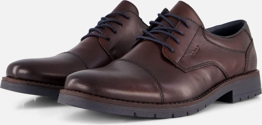 Rieker Heren Veterschoen Leren Halfschoen 13901-25 Brown - Foto 5