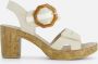 Rieker Elegante Comfortabele Sandalette Bruin Gesp Multicolor - Thumbnail 2