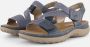 Rieker Blauwe Comfort Sandaal met Klittenbandsluiting Blue Dames - Thumbnail 3