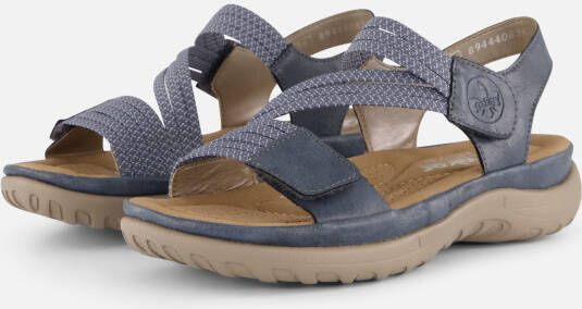 Rieker Sandalen blauw Textiel
