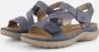 Rieker Blauwe Comfort Sandaal met Klittenbandsluiting Blue Dames - Thumbnail 3