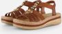 Rieker Bruine sandaal met kralen en platformzool Brown Dames - Thumbnail 3