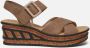 Rieker Zwarte taupe synthetische sandalette met 5 cm hak Beige Dames - Thumbnail 2