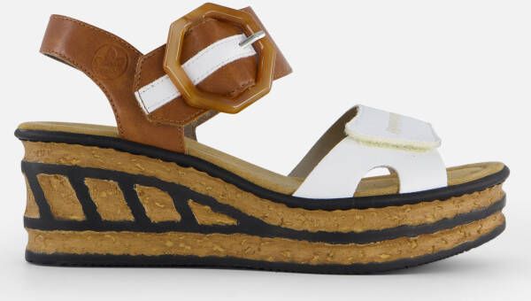 Rieker Trendy Platform Sandaal met gesp Multicolor Dames