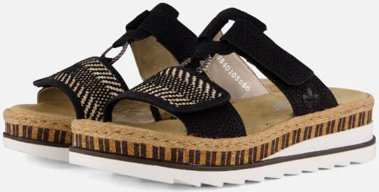 Rieker Sandalen zwart Nubuck