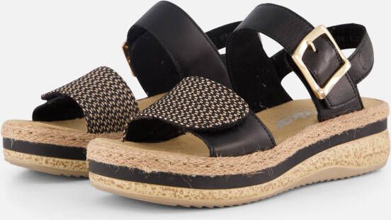Rieker Sandalen zwart Synthetisch