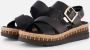 Rieker Comfortabele Leren Sandalen met Verhoogde Zool Black Dames - Thumbnail 2