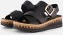 Rieker Comfortabele Leren Sandalen met Verhoogde Zool Black Dames - Thumbnail 2