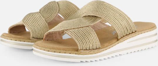 Rieker Slippers beige Textiel