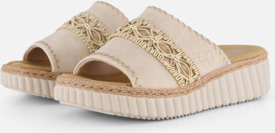 Rieker Slippers beige Textiel Dames