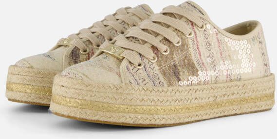 Rieker Espadrille Sneaker met zomerse print Multicolor Dames