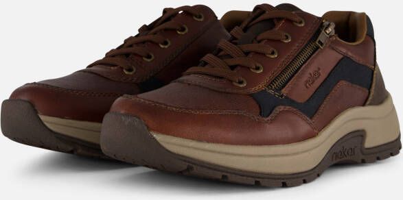 Rieker Sneakers vrijetijdsschoen lage schoen veterschoen met gepolsterde schacht
