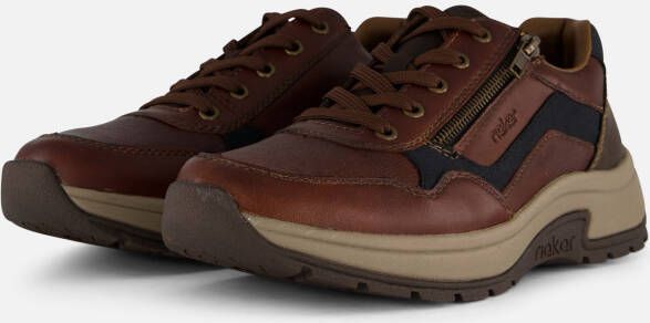 Rieker Sneakers vrijetijdsschoen lage schoen veterschoen met gepolsterde schacht