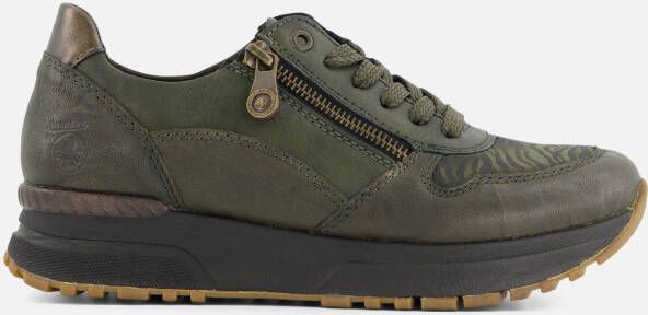 Rieker Sneakers groen Imitatieleer