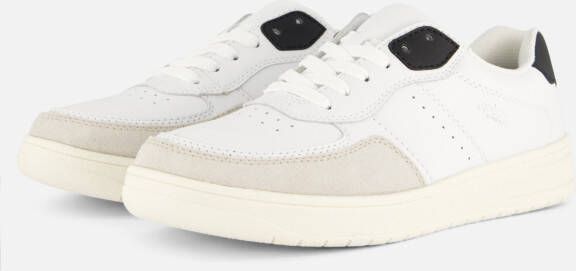 Rieker Comfortabele witte leren sneaker voor heren White Heren