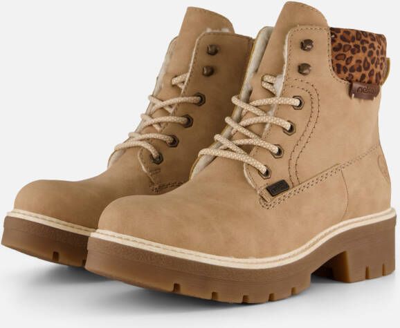 Rieker Veterboots beige Synthetisch