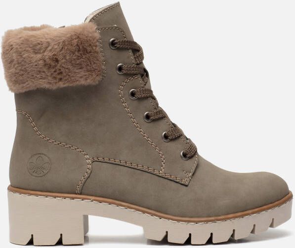 Rieker Veterboots grijs Nubuck