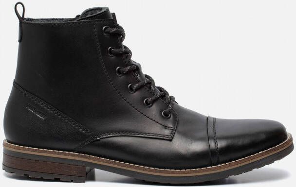 Rieker Veterboots zwart Leer 382240