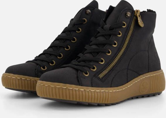 Rieker Z-6610 Zwarte enkelhoge gevoerde veterschoen Kleur Zwart) - Foto 4