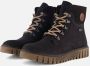 Rieker Zwarte Comfortabele Veterschoenen met Tex Black Dames - Thumbnail 1