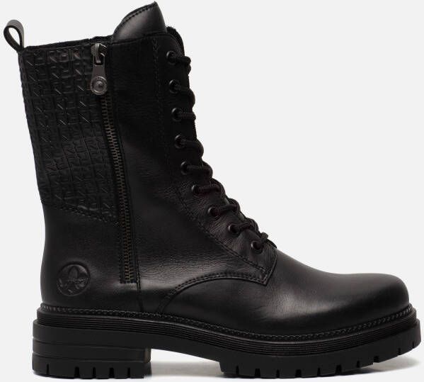 Rieker Veterboots zwart Synthetisch