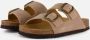 Scholl Slipper Women Josephine Suede Sa Dark Beige - Thumbnail 3