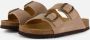 Scholl Sandalen Josephine 2 Riemen Synthetische Leer Vrouwen Donkerbeige - Thumbnail 3